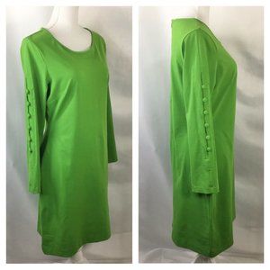 Stretch Knee Length Dress~Bright Green~Lime~Kelly~